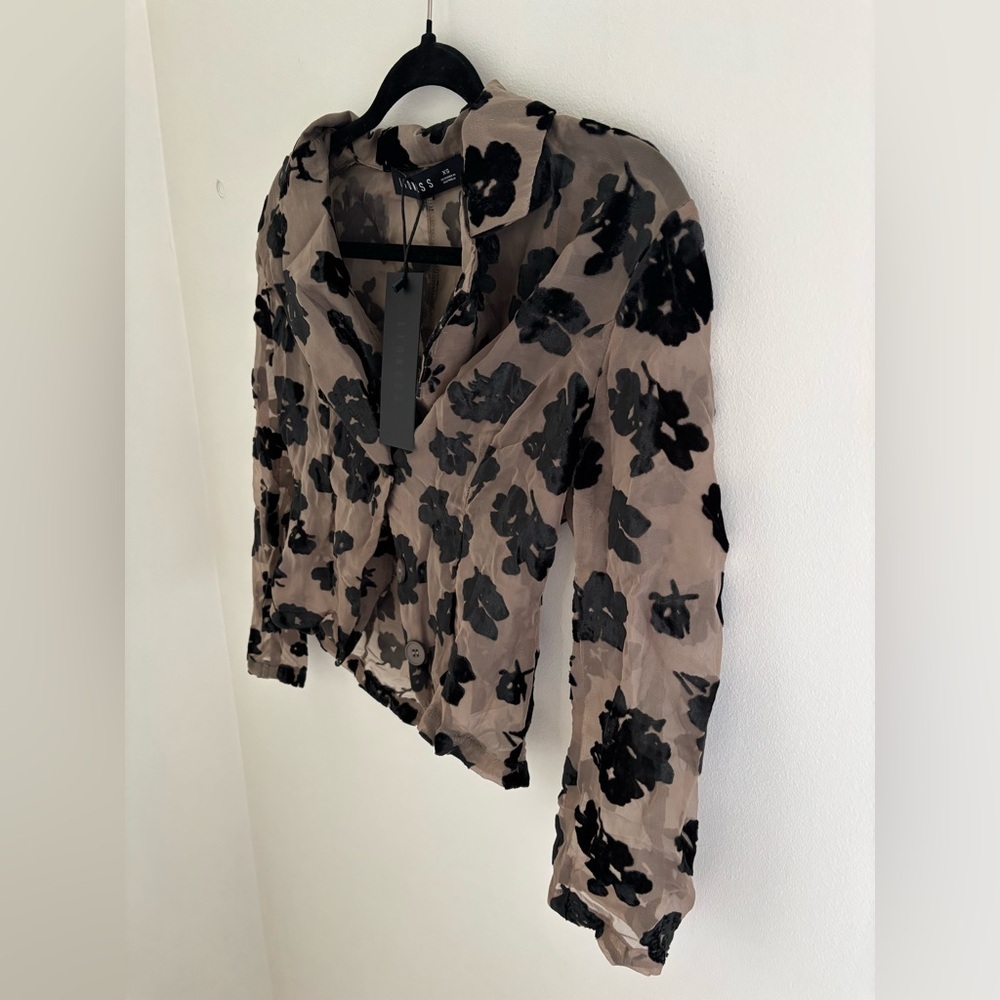 Revolve Lioness  Kenny Nineties Semi-Sheer Floral Top - Picture 10 of 12